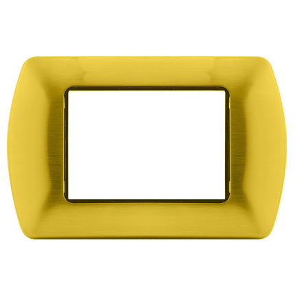 Placchetta in metallo a 3 4 7 posti oro spazzolato cassetta 503 compatibile con living international supporto cover - enzoled