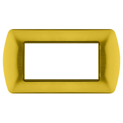Placchetta in metallo a 3 4 7 posti oro spazzolato cassetta 503 compatibile con living international supporto cover - enzoled