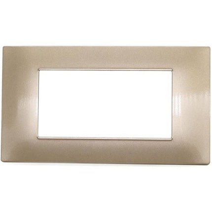 Placchetta per interruttore a 3 4 7 posti oro satinato cassetta 503 compatibile con vimar plana supporto cover - enzoled