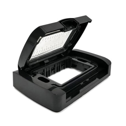Placca idrobox 4 posti compatibile con living light international IP55 coperchio modulo cassetta 503 nero - enzoled