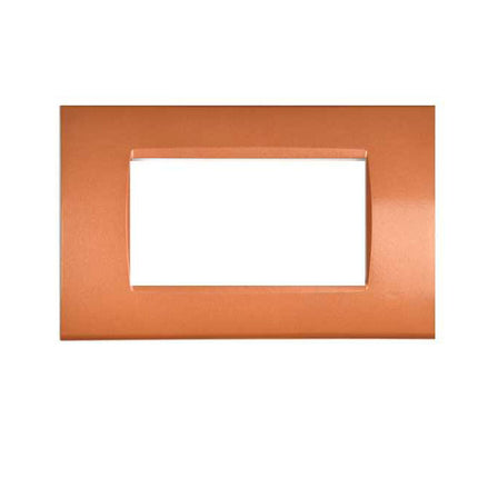 Placchetta a 3 4 7 posti arancio cassetta 503 compatibile con living light supporto cover - enzoled