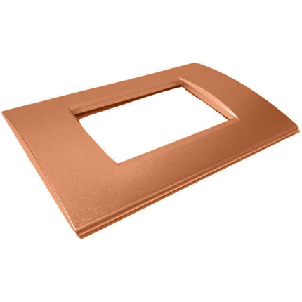 Placchetta a 3 4 7 posti arancio cassetta 503 compatibile con living light supporto cover - enzoled