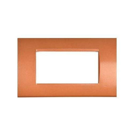 Placchetta a 3 4 7 posti arancio cassetta 503 compatibile con living light supporto cover - enzoled