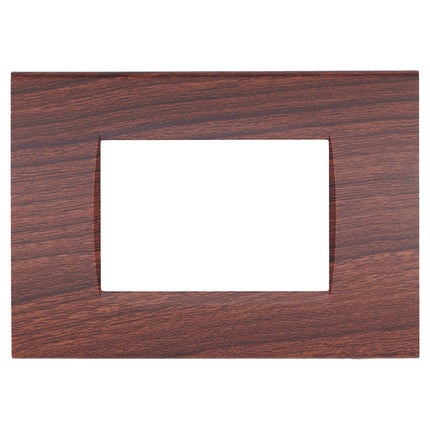 Placchetta a 3 4 7 posti color noce cassetta 503 compatibile con living light supporto cover - enzoled