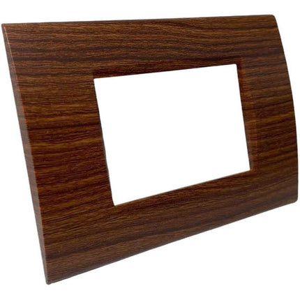 Placchetta a 3 4 7 posti color noce cassetta 503 compatibile con living light supporto cover - enzoled