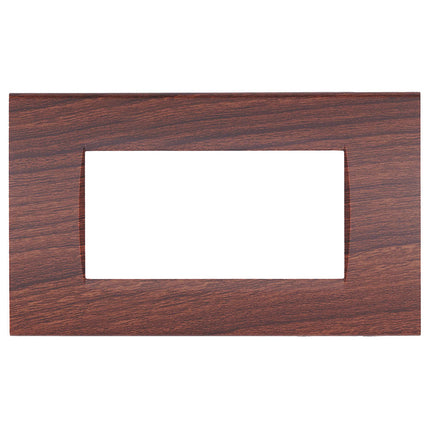 Placchetta a 3 4 7 posti color noce cassetta 503 compatibile con living light supporto cover - enzoled