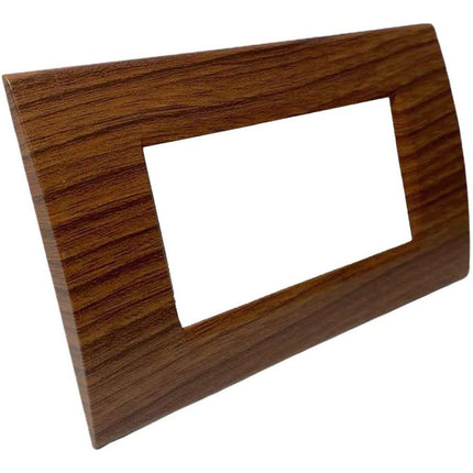 Placchetta a 3 4 7 posti color noce cassetta 503 compatibile con living light supporto cover - enzoled