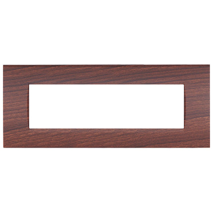 Placchetta a 3 4 7 posti color noce cassetta 503 compatibile con living light supporto cover - enzoled