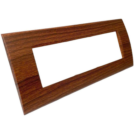 Placchetta a 3 4 7 posti color noce cassetta 503 compatibile con living light supporto cover - enzoled