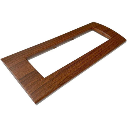 Placchetta a 3 4 7 posti color noce cassetta 503 compatibile con living light supporto cover - enzoled