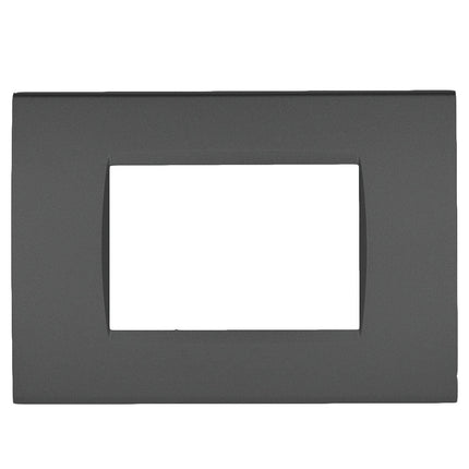 Placchetta  a 3 4 7 posti grigio scuro cassetta 503 compatibile con living light supporto cover - enzoled