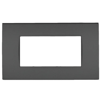 Placchetta  a 3 4 7 posti grigio scuro cassetta 503 compatibile con living light supporto cover - enzoled