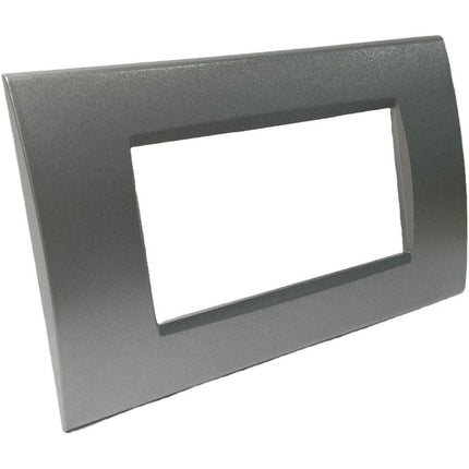 Placchetta  a 3 4 7 posti grigio scuro cassetta 503 compatibile con living light supporto cover - enzoled