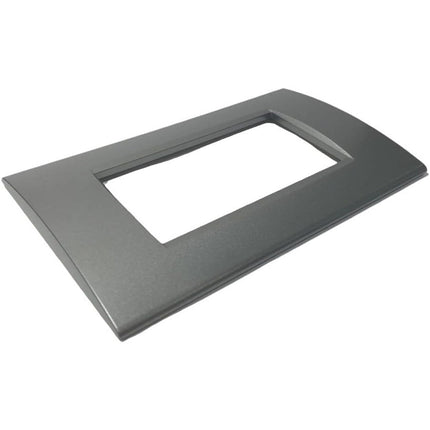 Placchetta  a 3 4 7 posti grigio scuro cassetta 503 compatibile con living light supporto cover - enzoled
