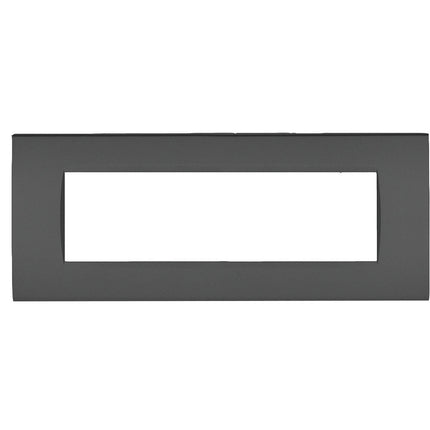 Placchetta  a 3 4 7 posti grigio scuro cassetta 503 compatibile con living light supporto cover - enzoled