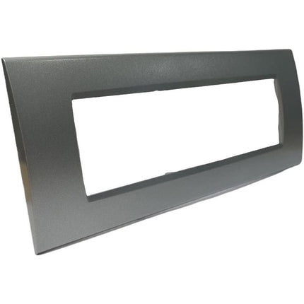 Placchetta  a 3 4 7 posti grigio scuro cassetta 503 compatibile con living light supporto cover - enzoled