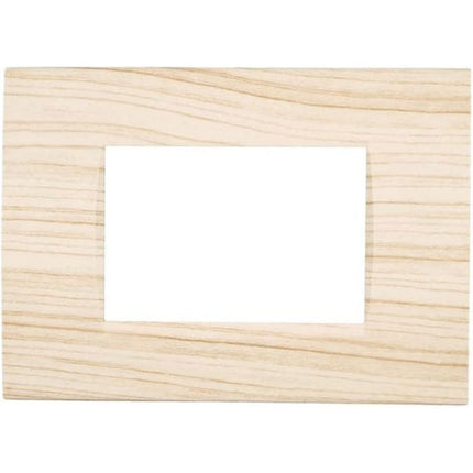 Placchetta a 3 4 7 posti legno chiaro cassetta 503 compatibile con living light supporto cover - enzoled