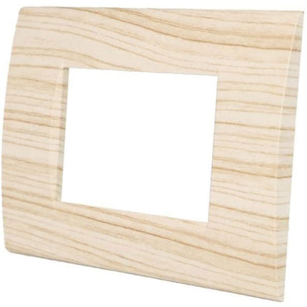 Placchetta a 3 4 7 posti legno chiaro cassetta 503 compatibile con living light supporto cover - enzoled