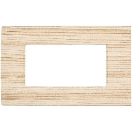 Placchetta a 3 4 7 posti legno chiaro cassetta 503 compatibile con living light supporto cover - enzoled