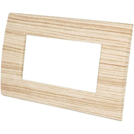 Placchetta a 3 4 7 posti legno chiaro cassetta 503 compatibile con living light supporto cover - enzoled