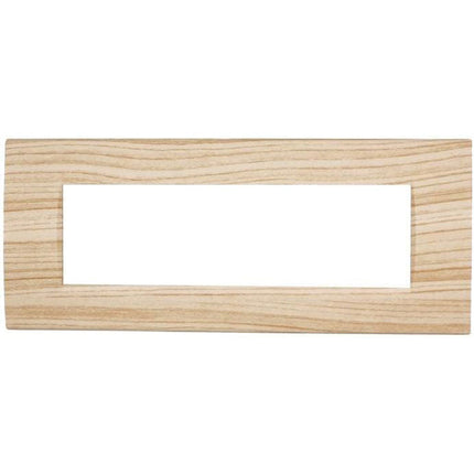 Placchetta a 3 4 7 posti legno chiaro cassetta 503 compatibile con living light supporto cover - enzoled