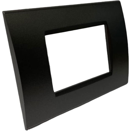 Placchetta a 3 4 7 posti nera cassetta 503 compatibile con living light supporto cover - enzoled