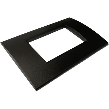 Placchetta a 3 4 7 posti nera cassetta 503 compatibile con living light supporto cover - enzoled