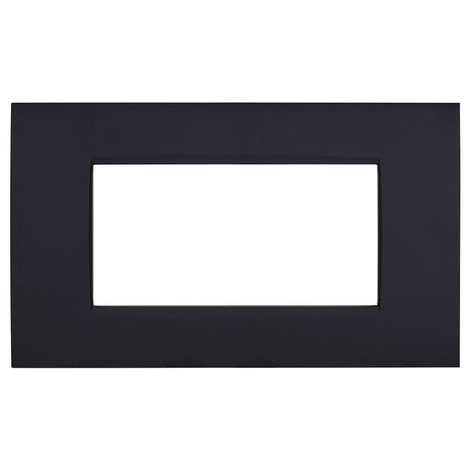 Placchetta a 3 4 7 posti nera cassetta 503 compatibile con living light supporto cover - enzoled