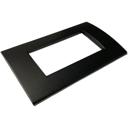 Placchetta a 3 4 7 posti nera cassetta 503 compatibile con living light supporto cover - enzoled