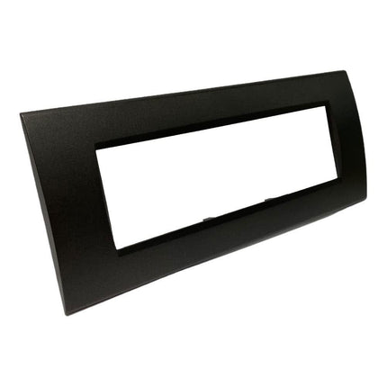 Placchetta a 3 4 7 posti nera cassetta 503 compatibile con living light supporto cover - enzoled