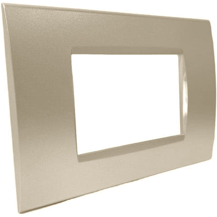 Placchetta a 3 4 7 posti oro satinato cassetta 503 compatibile con living light supporto cover - enzoled