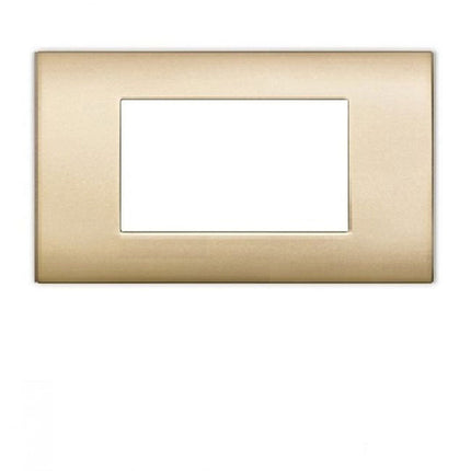 Placchetta a 3 4 7 posti oro satinato cassetta 503 compatibile con living light supporto cover - enzoled