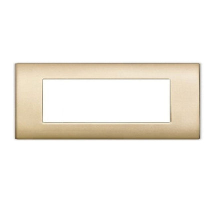 Placchetta a 3 4 7 posti oro satinato cassetta 503 compatibile con living light supporto cover - enzoled