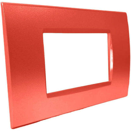 Placchetta a 3 4 7 posti rosso corallo cassetta 503 compatibile con living light supporto cover - enzoled