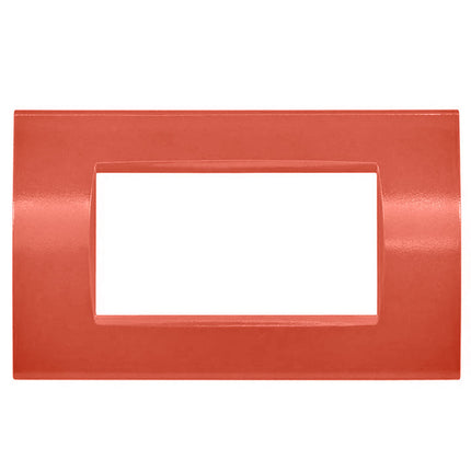 Placchetta a 3 4 7 posti rosso corallo cassetta 503 compatibile con living light supporto cover - enzoled