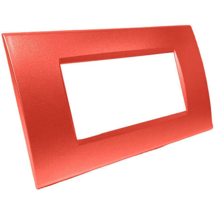 Placchetta a 3 4 7 posti rosso corallo cassetta 503 compatibile con living light supporto cover - enzoled