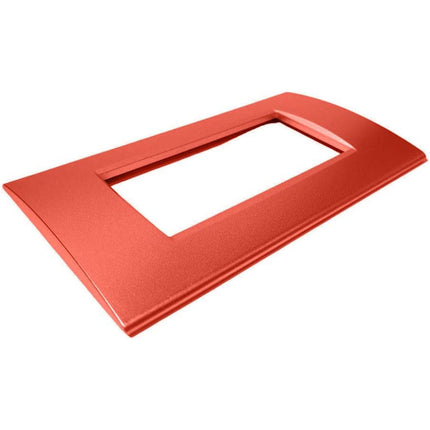 Placchetta a 3 4 7 posti rosso corallo cassetta 503 compatibile con living light supporto cover - enzoled