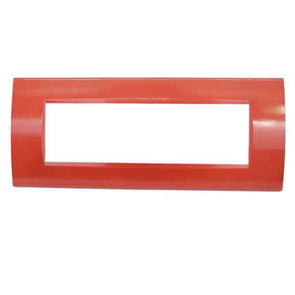 Placchetta a 3 4 7 posti rosso corallo cassetta 503 compatibile con living light supporto cover - enzoled