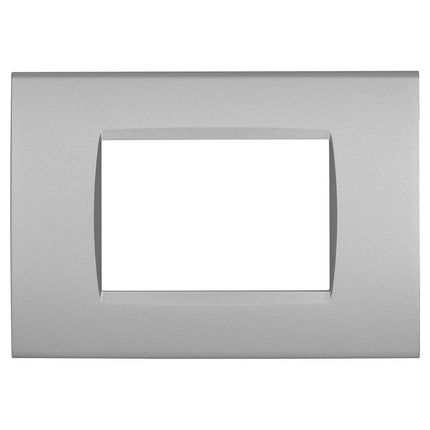 Placchetta a 3 4 7 posti silver cassetta 503 compatibile con living light supporto cover - enzoled