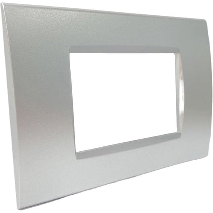 Placchetta a 3 4 7 posti silver cassetta 503 compatibile con living light supporto cover - enzoled
