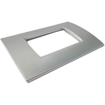 Placchetta a 3 4 7 posti silver cassetta 503 compatibile con living light supporto cover - enzoled