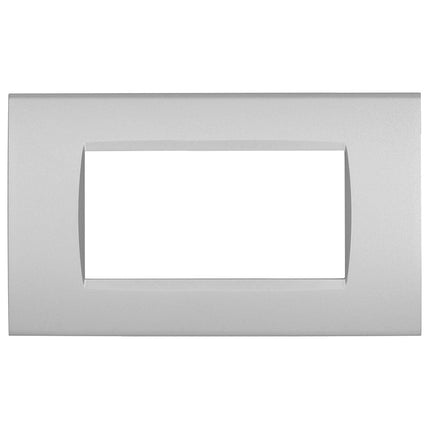 Placchetta a 3 4 7 posti silver cassetta 503 compatibile con living light supporto cover - enzoled
