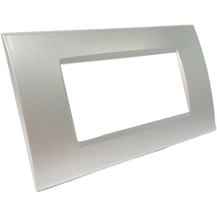 Placchetta a 3 4 7 posti silver cassetta 503 compatibile con living light supporto cover - enzoled