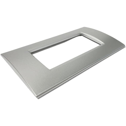 Placchetta a 3 4 7 posti silver cassetta 503 compatibile con living light supporto cover - enzoled