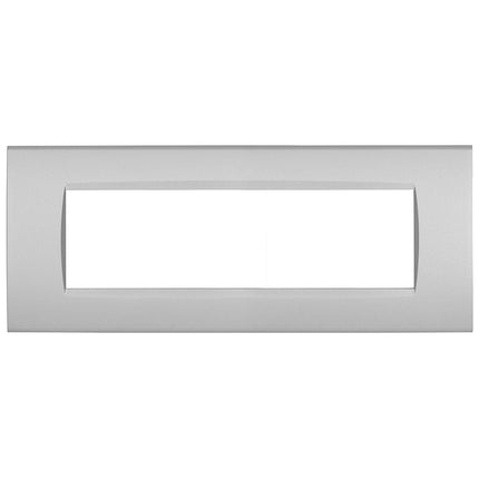 Placchetta a 3 4 7 posti silver cassetta 503 compatibile con living light supporto cover - enzoled