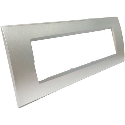 Placchetta a 3 4 7 posti silver cassetta 503 compatibile con living light supporto cover - enzoled
