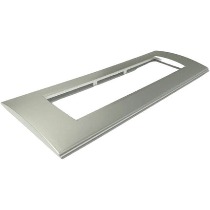Placchetta a 3 4 7 posti silver cassetta 503 compatibile con living light supporto cover - enzoled