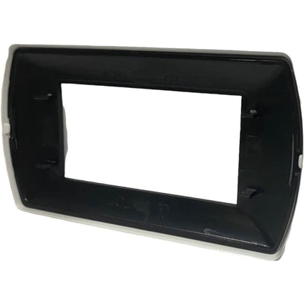 Placchetta  in metallo a 3 4 7 posti bianca cassetta 503 compatibile con living international supporto cover - enzoled