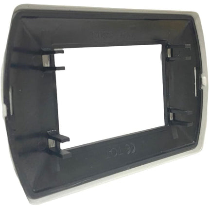 Placchetta  in metallo a 3 4 7 posti bianca cassetta 503 compatibile con living international supporto cover - enzoled