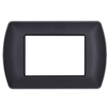 Placchetta in metallo a 3 4 7 posti nera cassetta 503 compatibile con living international supporto cover - enzoled